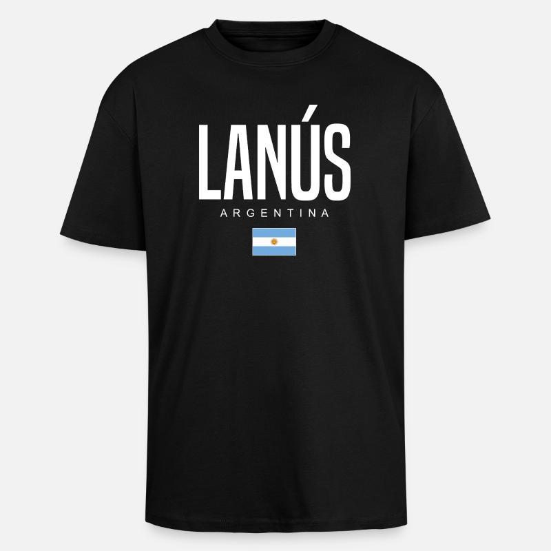 Lanús Argentinien Argentinier - Oversized Heavyweight Unisex T-Shirt - Schwarz
