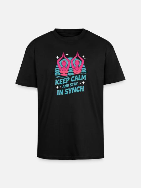 Synchronschwimmen Kunstschwimmen Wassersport - Oversized Heavyweight Unisex T-Shirt - Schwarz