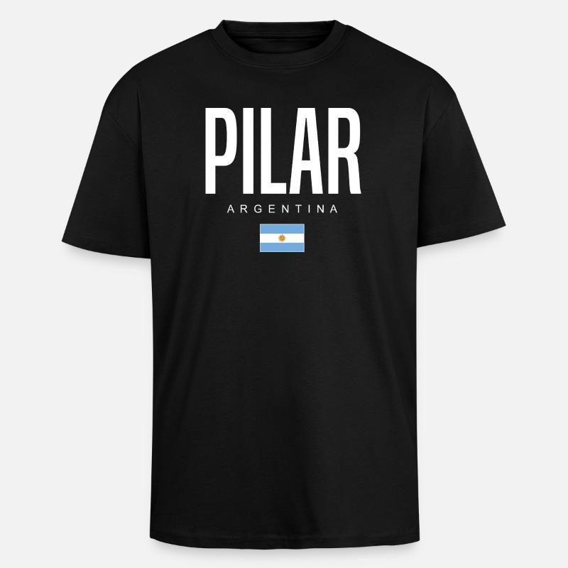 Pilar Argentinien Argentinier - Oversized Heavyweight Unisex T-Shirt - Schwarz