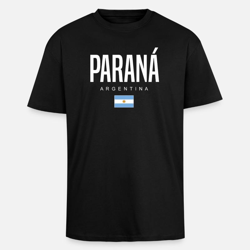 Paraná Argentinien Argentinier - Oversized Heavyweight Unisex T-Shirt - Schwarz