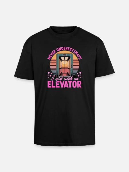 Elevator toddler & kids - Unisex Oversized Heavyweight T-shirt - black