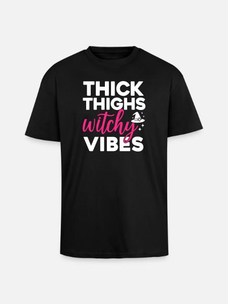 Witchy Vibes Magical Witch Style - Unisex Oversized Heavyweight T-shirt - black