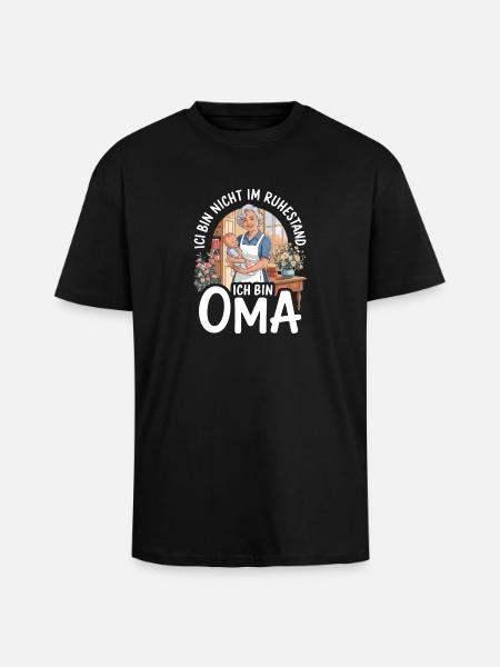 I'm not retired I'm grandma funnier - Unisex Oversized Heavyweight T-shirt - black