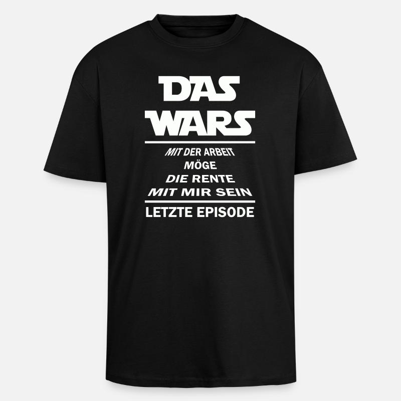 Rente Spruch - Oversized Heavyweight Unisex T-Shirt - Schwarz
