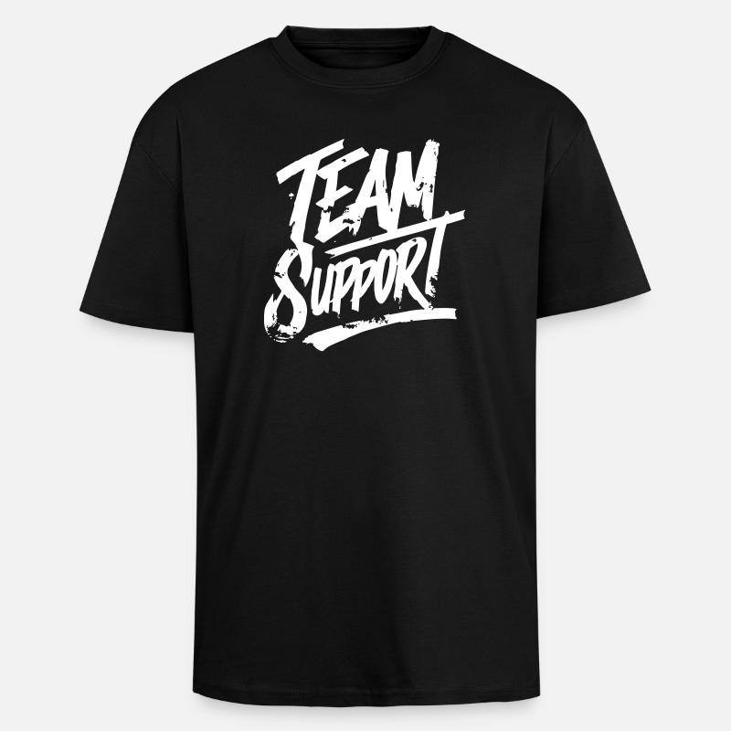 Team Support Association - Unisex Oversized Heavyweight T-shirt - black