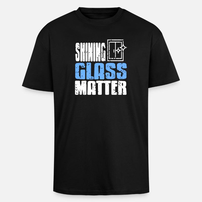 Glazier Professional Craftsmanship Window Pride - Unisex Oversized Heavyweight T-shirt - black
