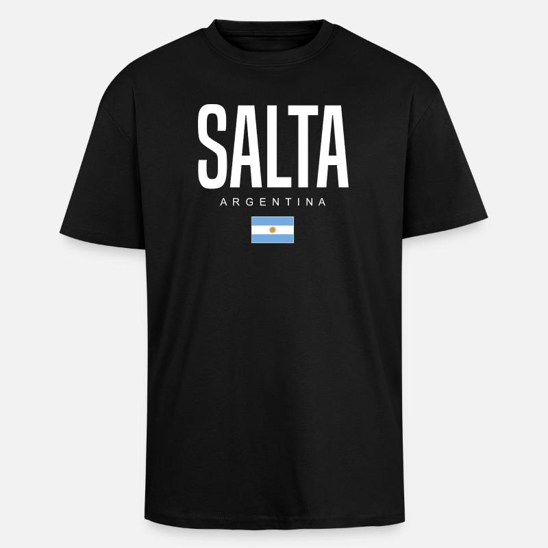 Salta Argentine Argentin - T-shirt unisexe oversize épais - noir