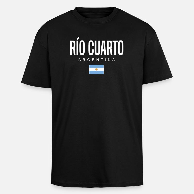 Río Cuarto Argentine Argentins - T-shirt unisexe oversize épais - noir