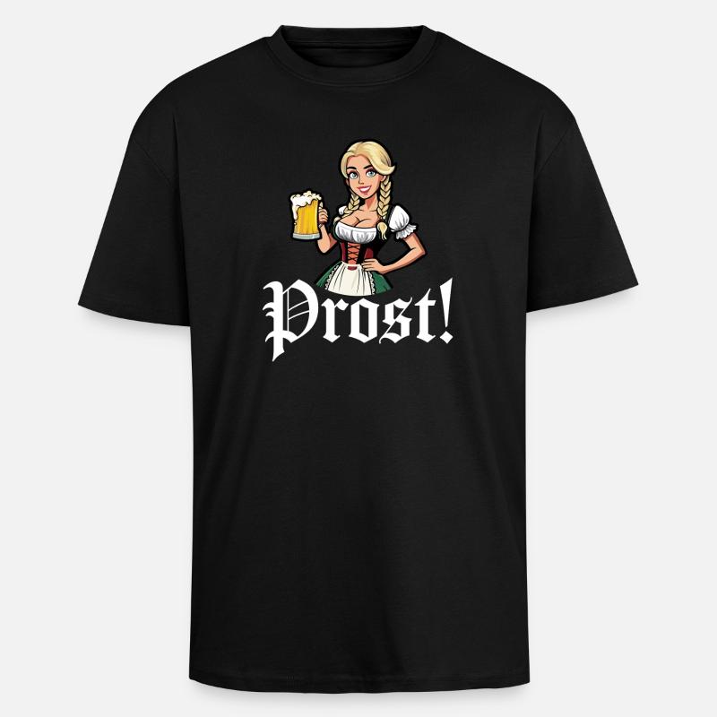 Prost - Oversized Heavyweight Unisex T-Shirt - Schwarz