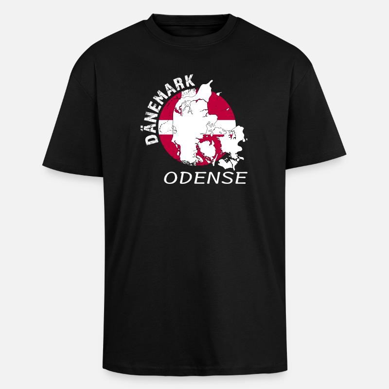 Odense - Oversized Heavyweight Unisex T-Shirt - Schwarz