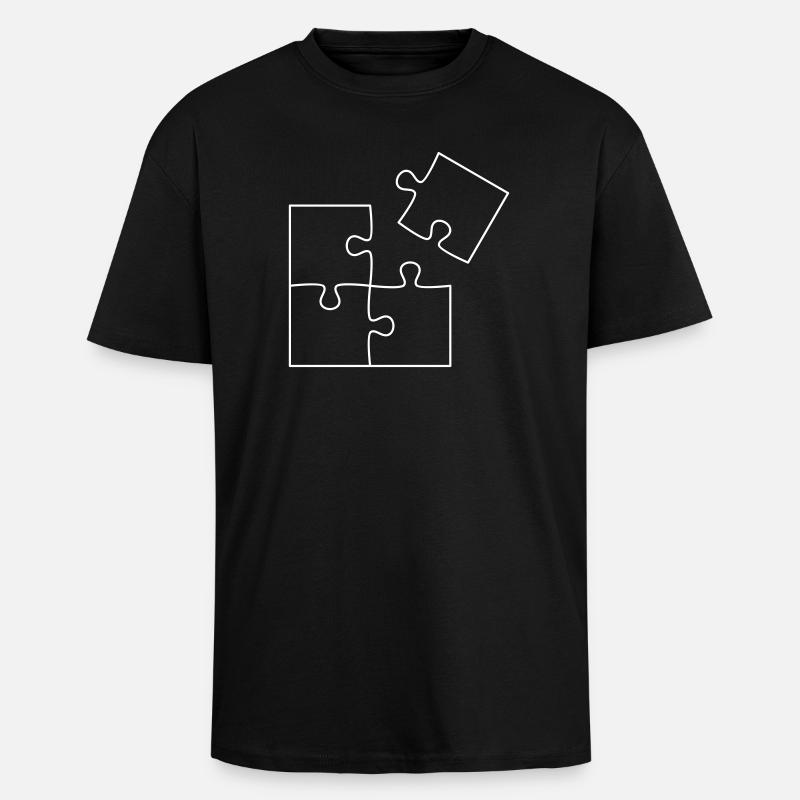 Puzzle - Unisex Oversized Heavyweight T-shirt - black