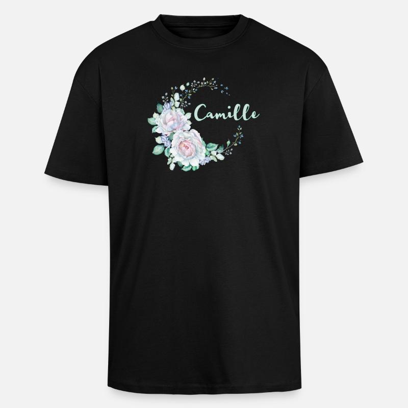 Pour Camille - T-shirt unisexe oversize épais - noir