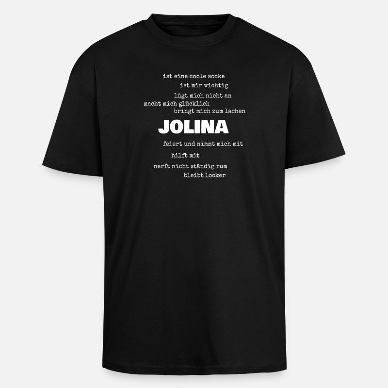 Gift for Jolina - Unisex Oversized Heavyweight T-shirt - black