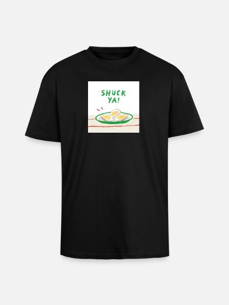 Lustiges Austern  Design - Oversized Heavyweight Unisex T-Shirt - Schwarz