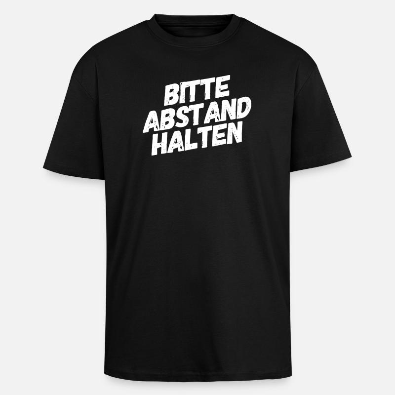 Please keep your distance - Unisex Oversized Heavyweight T-shirt - black