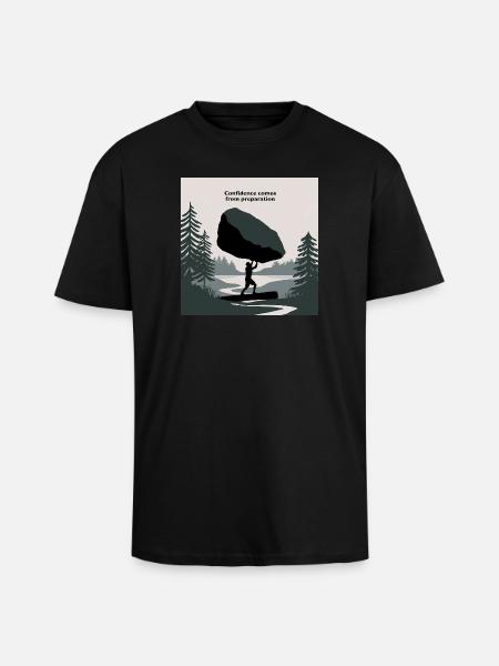 Empowered Balance Nature Success Motivational  - Unisex Oversized Heavyweight T-shirt - black