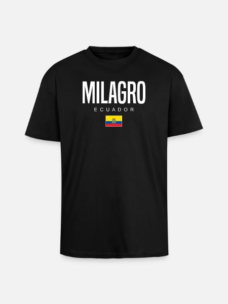 Milagro Ecuador Ecuadorian - Unisex Oversized Heavyweight T-shirt - black