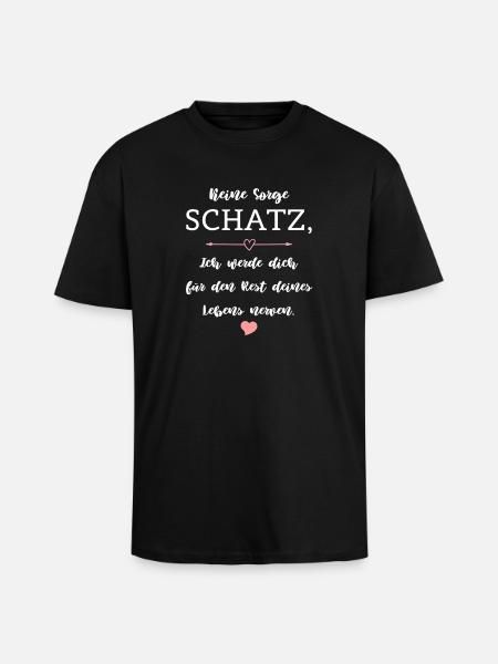 Humor Saying Relationship Marriage Partnership - Unisex Oversized Heavyweight T-shirt - black