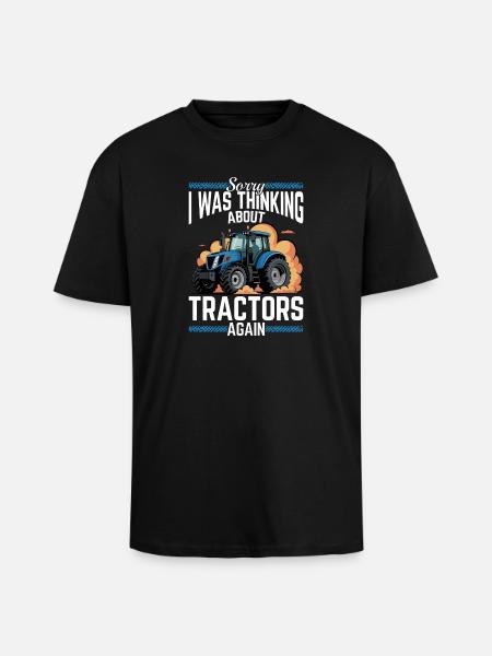Tractor Kids Farm Lifestyle - Unisex Oversized Heavyweight T-shirt - black