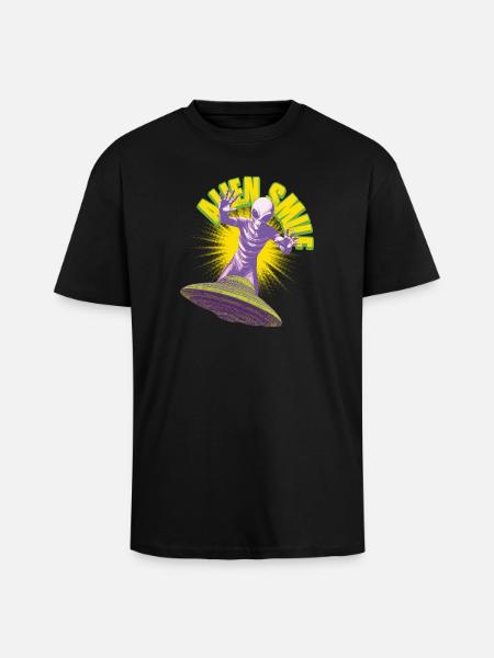 Alien Savior - Unisex Oversized Heavyweight T-shirt - black