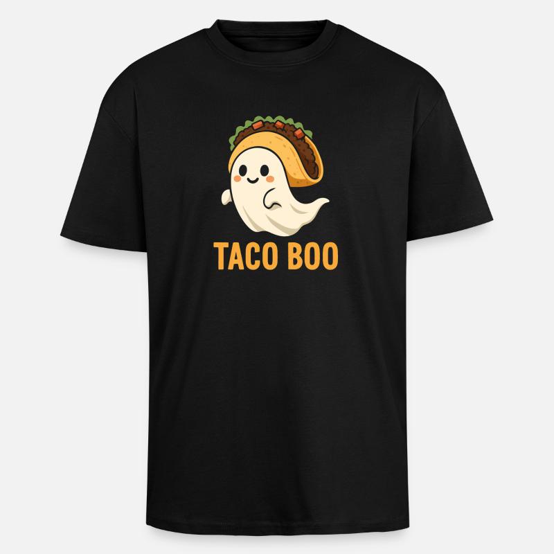 Bébé Taco Ghost avec humour - T-shirt unisexe oversize épais - noir