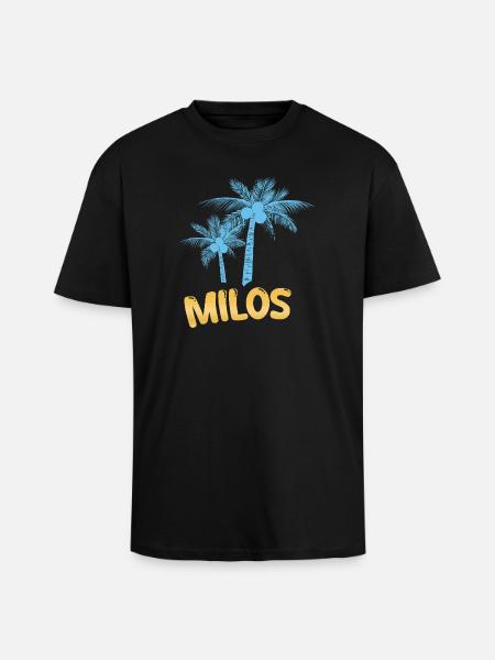 Milos Milos - Unisex Oversized Heavyweight T-shirt - black