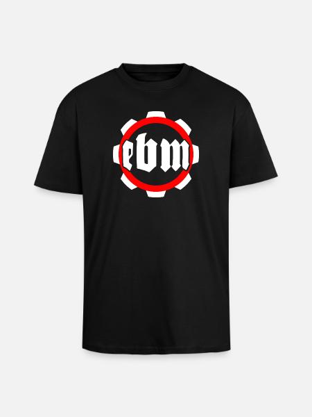 Industrial-inspired gear design - EBM - Unisex Oversized Heavyweight T-shirt - black