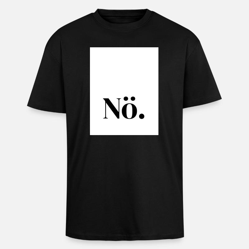 Conception Nö._Minimalistisches - T-shirt unisexe oversize épais - noir
