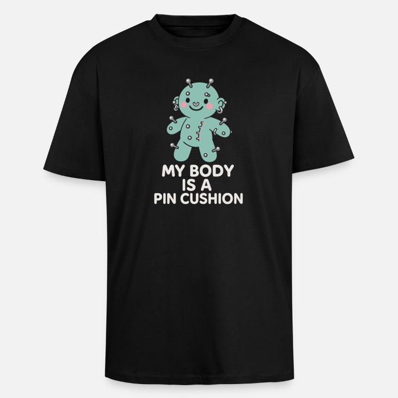 Piercing Addict Body Mod Enthusiast - T-shirt unisexe oversize épais - noir