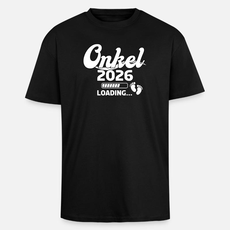 Onkel 2026 Loading Design - Oversized Heavyweight Unisex T-Shirt - Schwarz