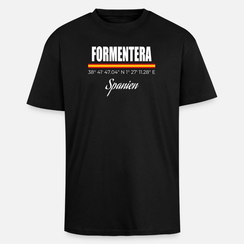 Formentera - T-shirt unisexe oversize épais - noir