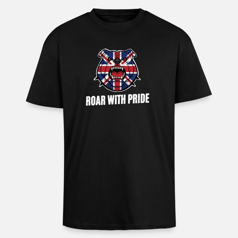 Britischer Stolz - Oversized Heavyweight Unisex T-Shirt - Schwarz