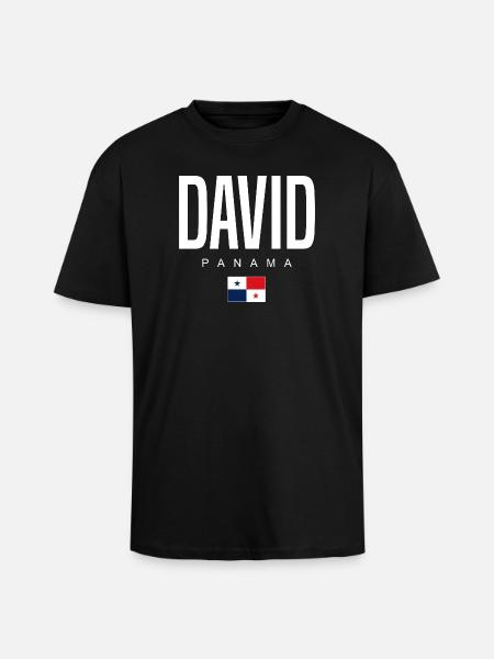 David Panama Panamaer - Oversized Heavyweight Unisex T-Shirt - Schwarz