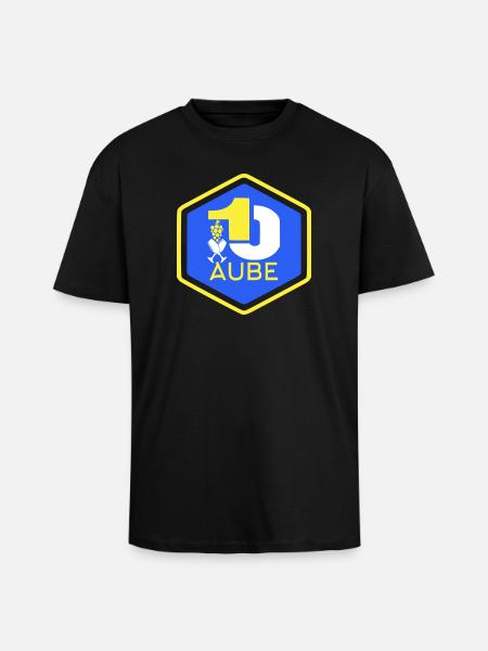 Aube 10 - T-shirt unisexe oversize épais - noir
