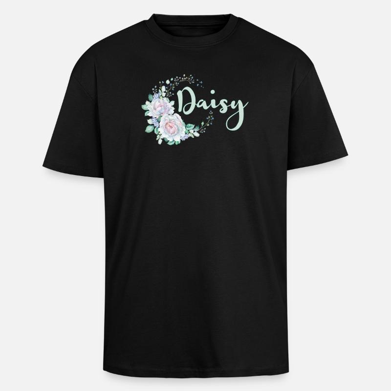Pour Daisy - T-shirt unisexe oversize épais - noir