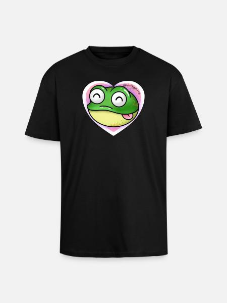 Grenouille - T-shirt unisexe oversize épais - noir