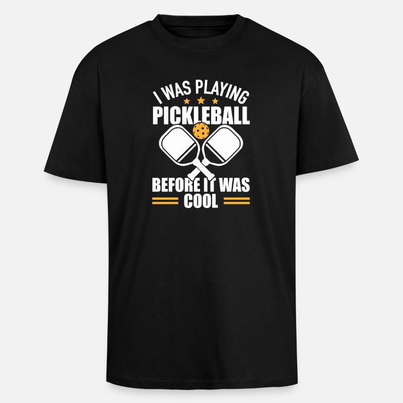 Pickleball Team Paddleball Player Gift - Unisex Oversized Heavyweight T-shirt - black