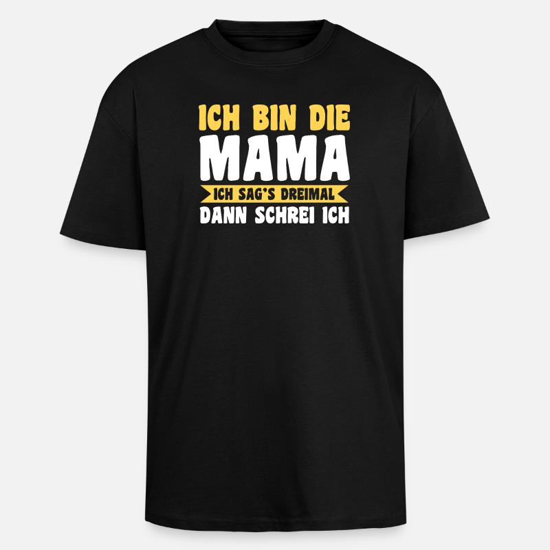 Mutter Team Mama - Oversized Heavyweight Unisex T-Shirt - Schwarz