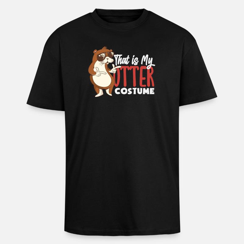 Seeotter Kostüm - Oversized Heavyweight Unisex T-Shirt - Schwarz
