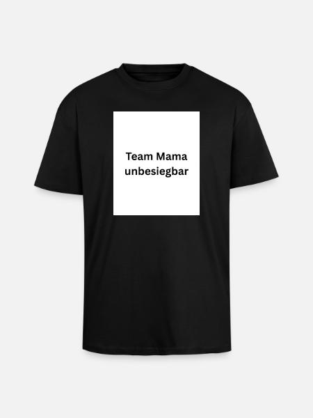 Team Mama Invincible - Unisex Oversized Heavyweight T-shirt - black