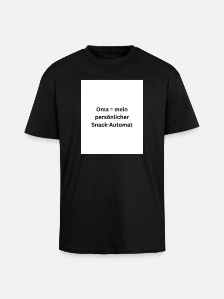 Grandma Snack Vending Machine Saying - Unisex Oversized Heavyweight T-shirt - black