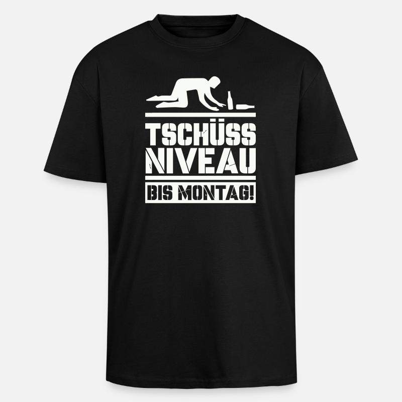 Bye bye level until Monday - Unisex Oversized Heavyweight T-shirt - black