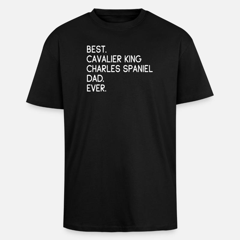 Cavalier King Charles Spaniel - Unisex Oversized Heavyweight T-shirt - black