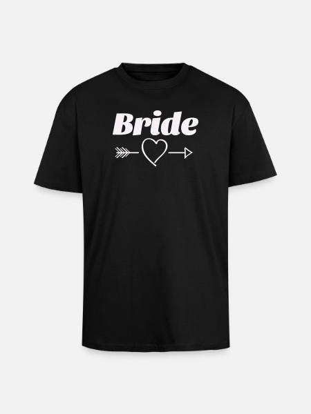 Bridal Heart Arrow Design - Unisex Oversized Heavyweight T-shirt - black