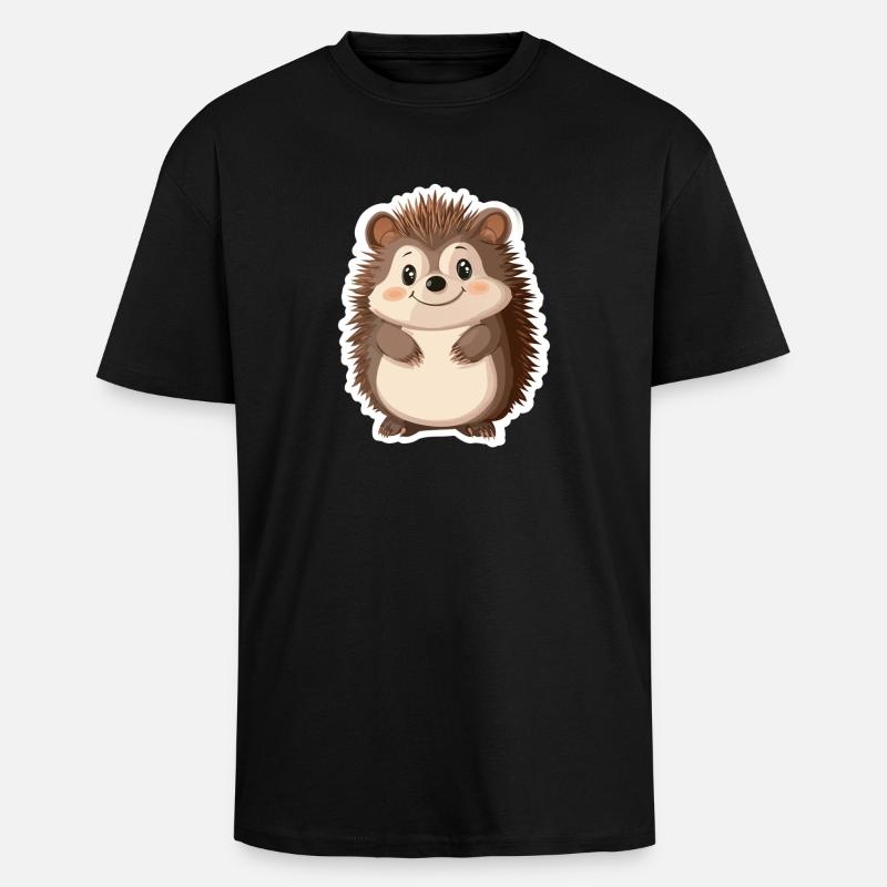 Igel - Oversized Heavyweight Unisex T-Shirt - Schwarz