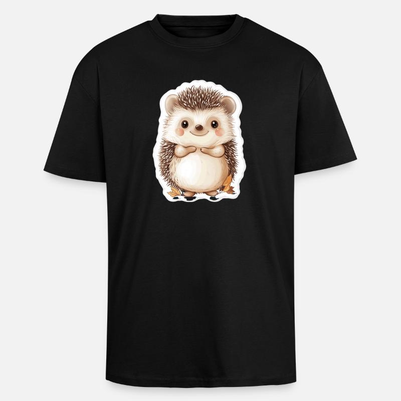Igel - Oversized Heavyweight Unisex T-Shirt - Schwarz