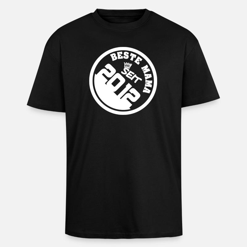 Geschenkidee 2012 - Oversized Heavyweight Unisex T-Shirt - Schwarz