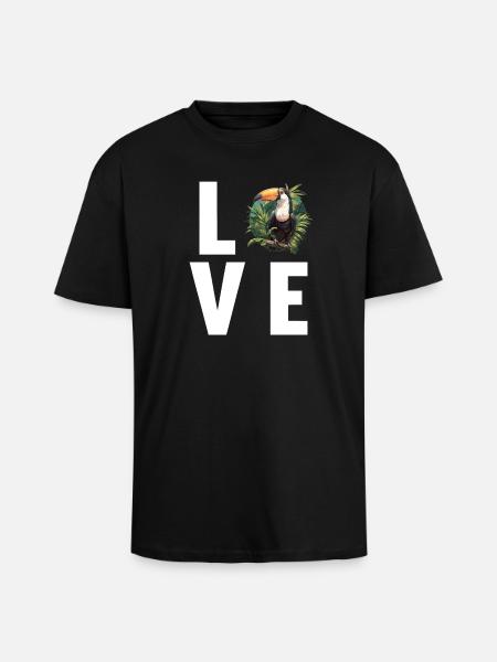 Toucans Toucan - Unisex Oversized Heavyweight T-shirt - black