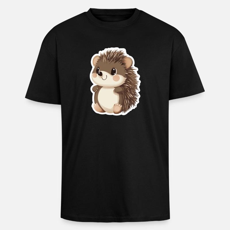 Igel - Oversized Heavyweight Unisex T-Shirt - Schwarz