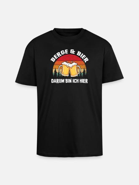 Wandern Sprüche Wanderer Wanderoutfits - Oversized Heavyweight Unisex T-Shirt - Schwarz
